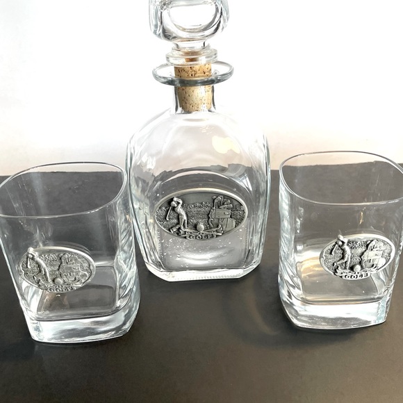 Other - 1999 vintage, fine pewter, Golf decanter set.